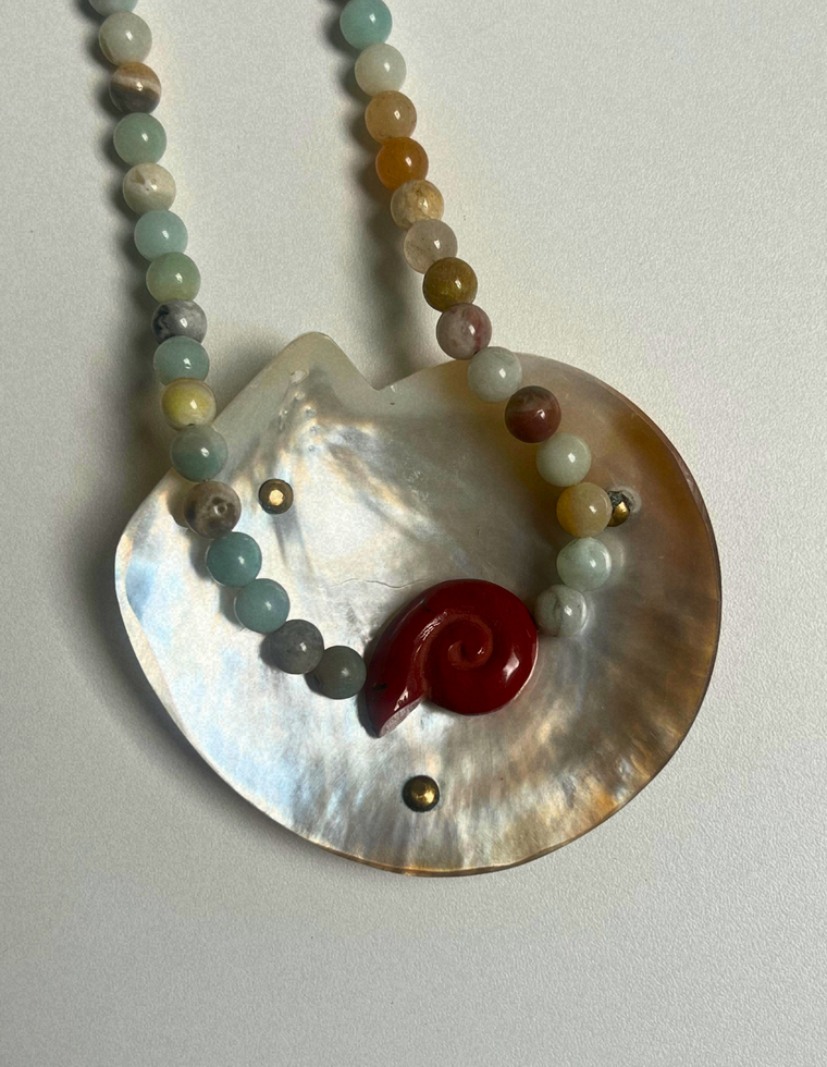 Levante 15 – Flower Amazonite Whorl Necklace