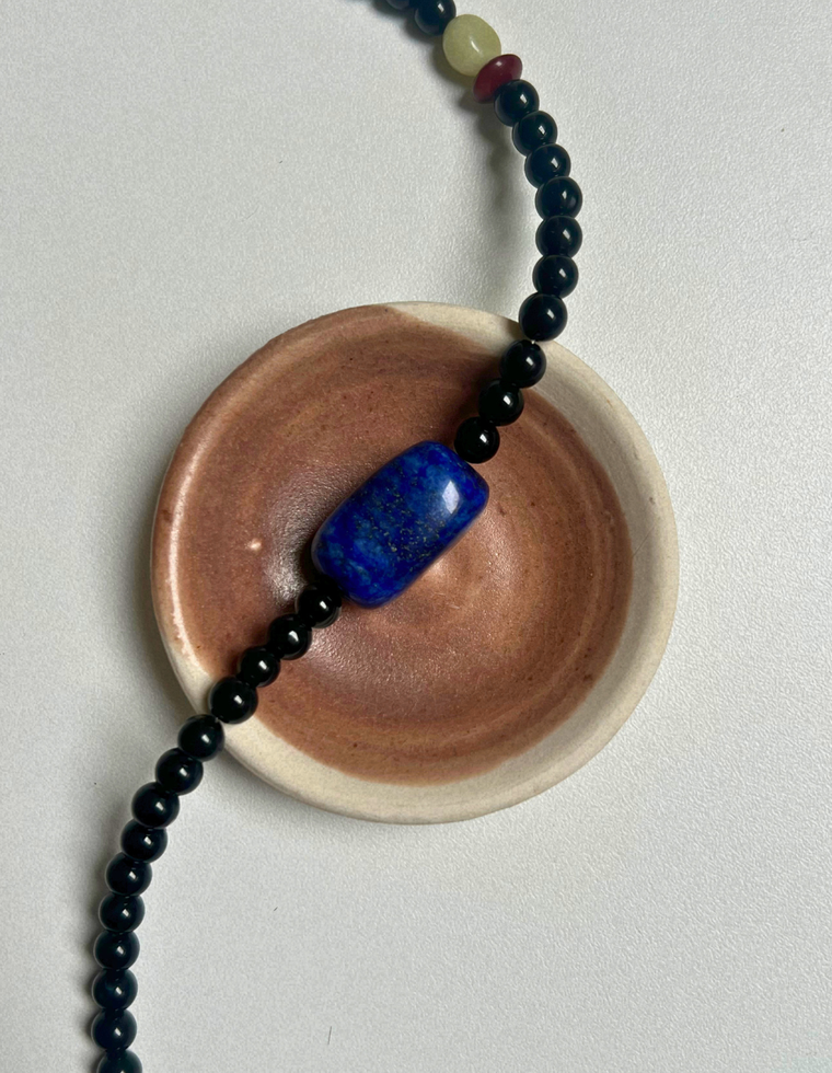 Counterpoint  19 - Onyx & Lapis Lazuli Necklace