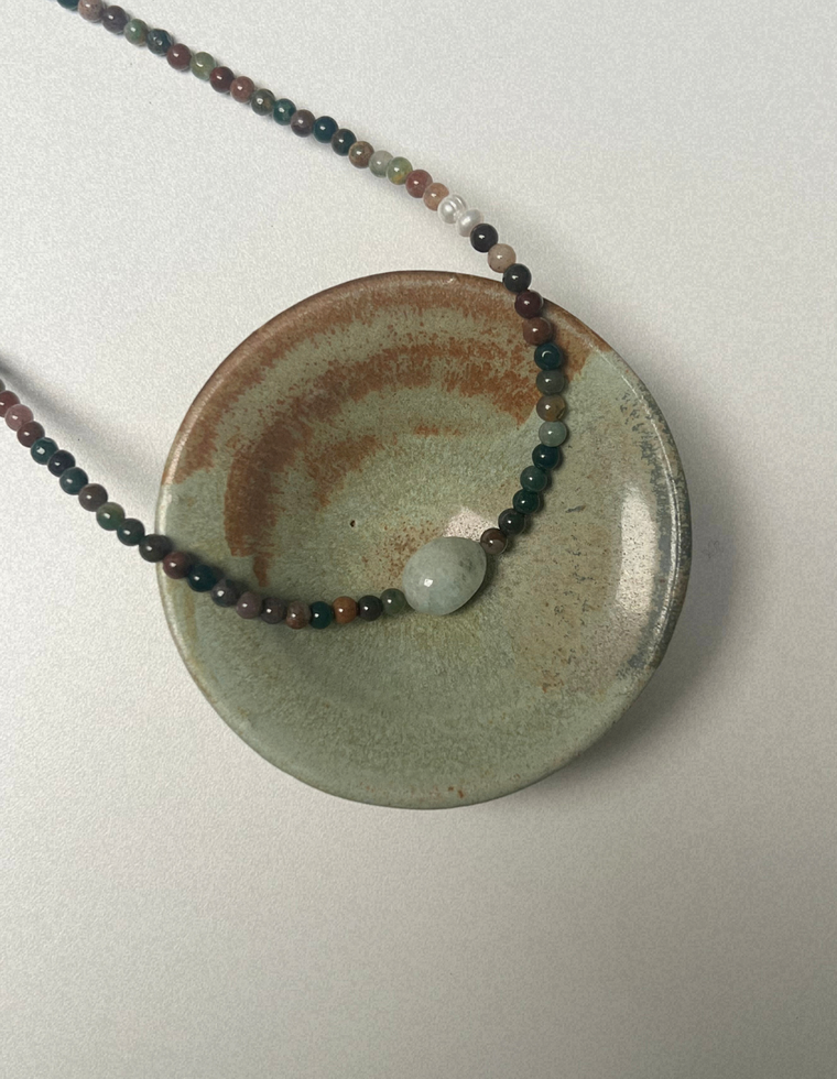 Kept 10 - Indian Agate & Beryl Necklace