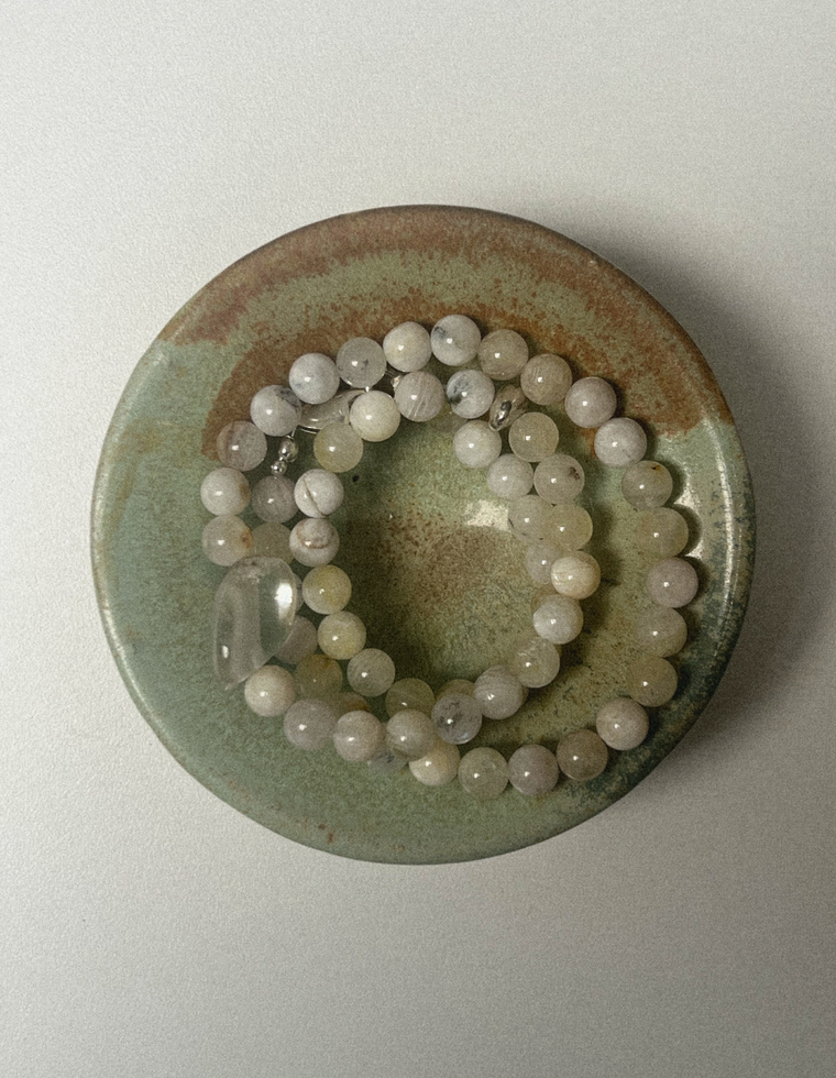 Phiralen - Moonstone & Garden Quartz Necklace