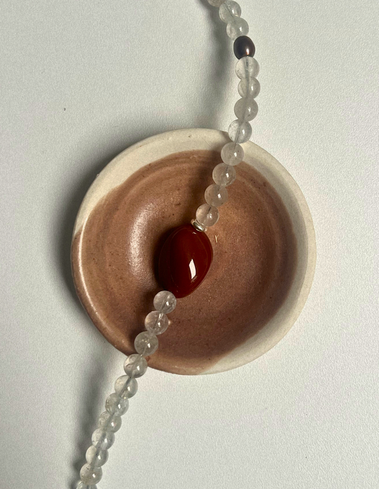 Fragment  4 - Green Beryl & Red Jasper Necklace