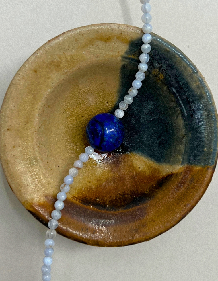 Keepsake 10 – Blue Lace Agate & Lapis Lazuli Necklace