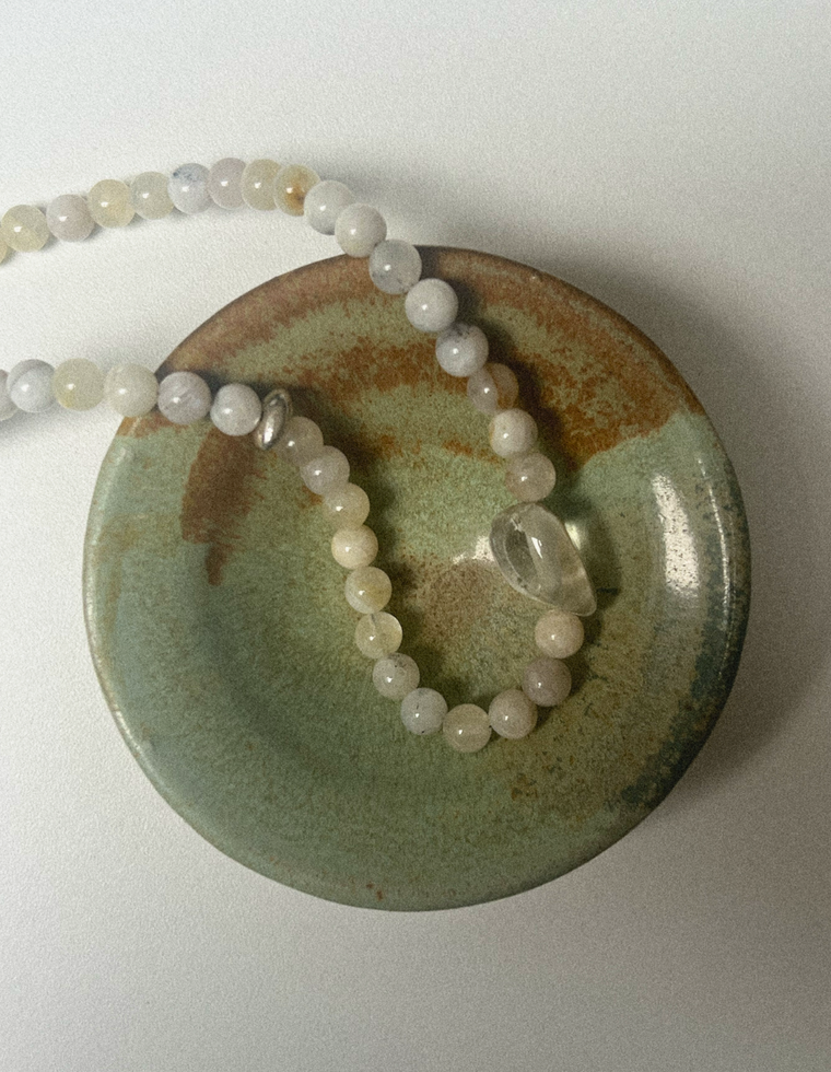 Phiralen - Moonstone & Garden Quartz Necklace