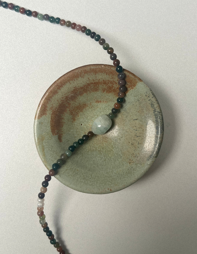 Kept 10 - Indian Agate & Beryl Necklace