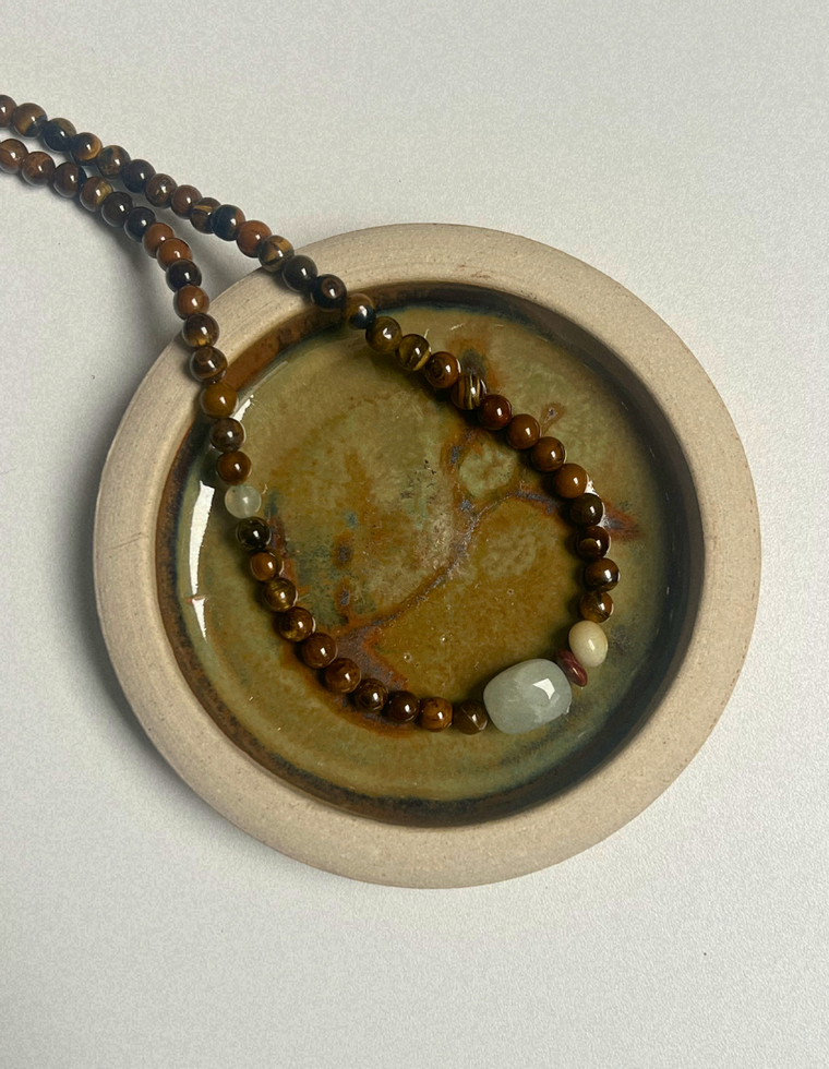 Fragment 9 - Tiger Eye & Beryl Necklace