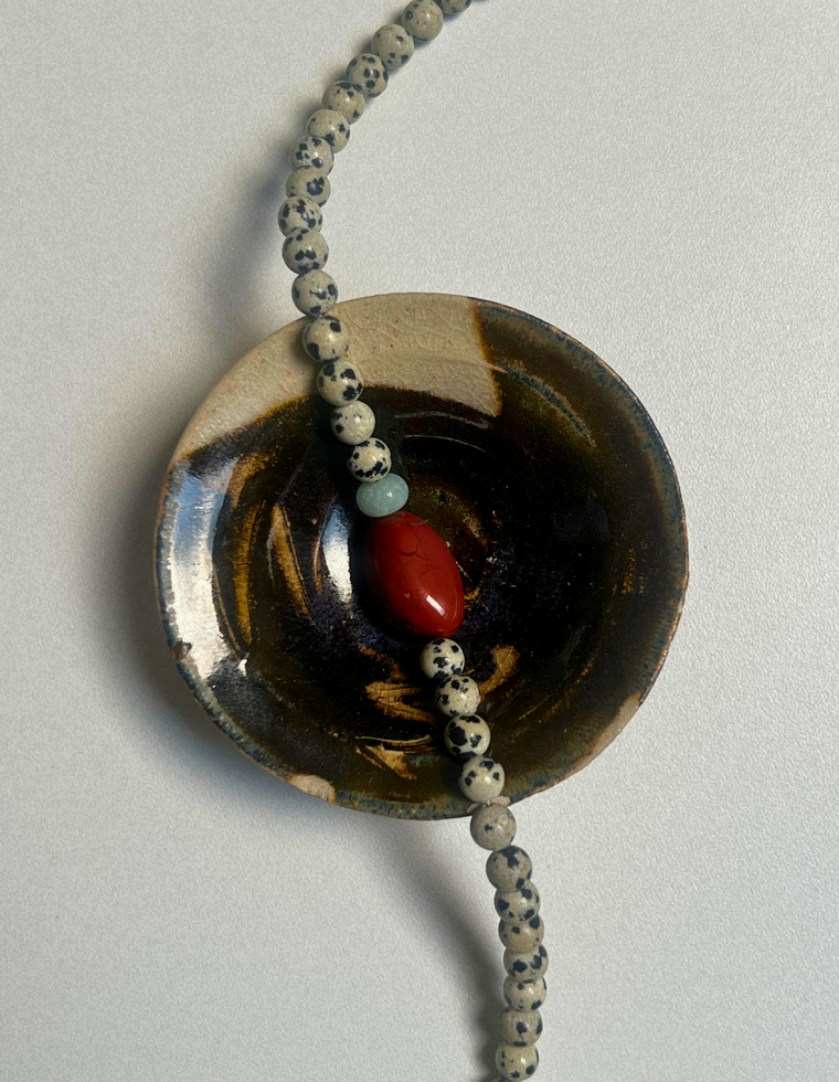 Commonplace 41 – Dalmatian Jasper & Red Jasper Necklace