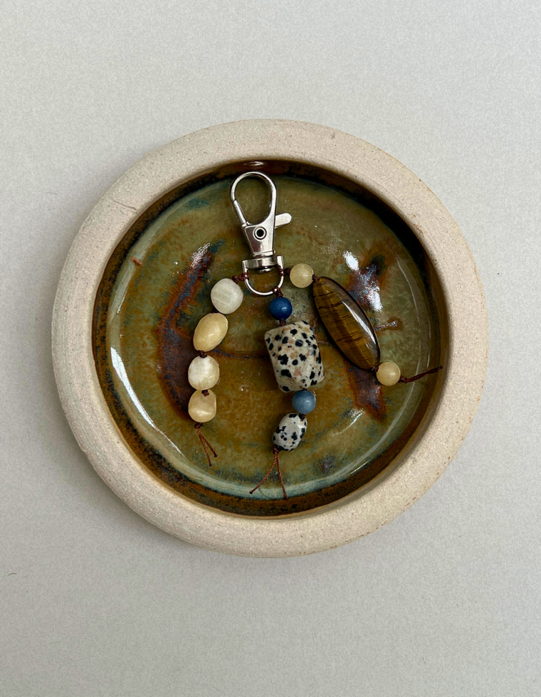 Stoned Charm - Tiger Eye & Blue Aventurine