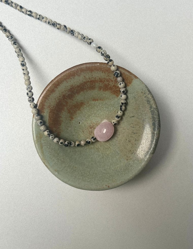 Kept 8 - Dalmatian Jasper & Beryl Necklace