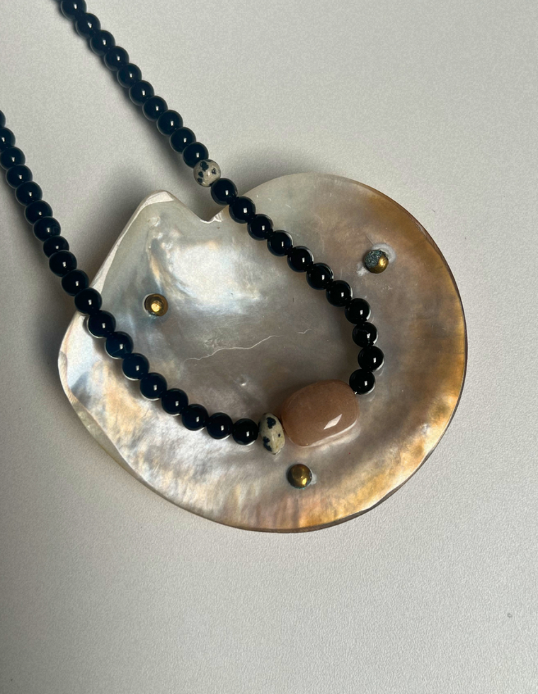 Counter 11 - Onyx & Moonstone Necklace