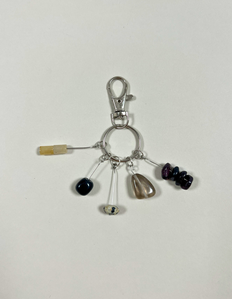 Orbit Charm – Yellow Aventurine & Onyx