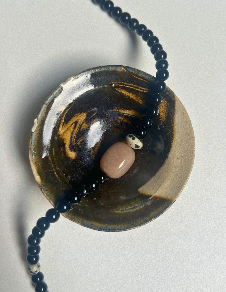 Counter 11 - Onyx & Moonstone Necklace