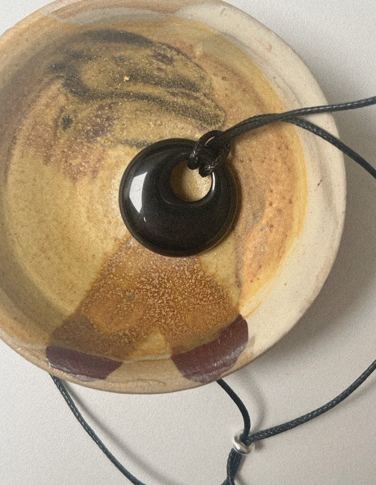 Nyra II - Obsidian Circa Pendant