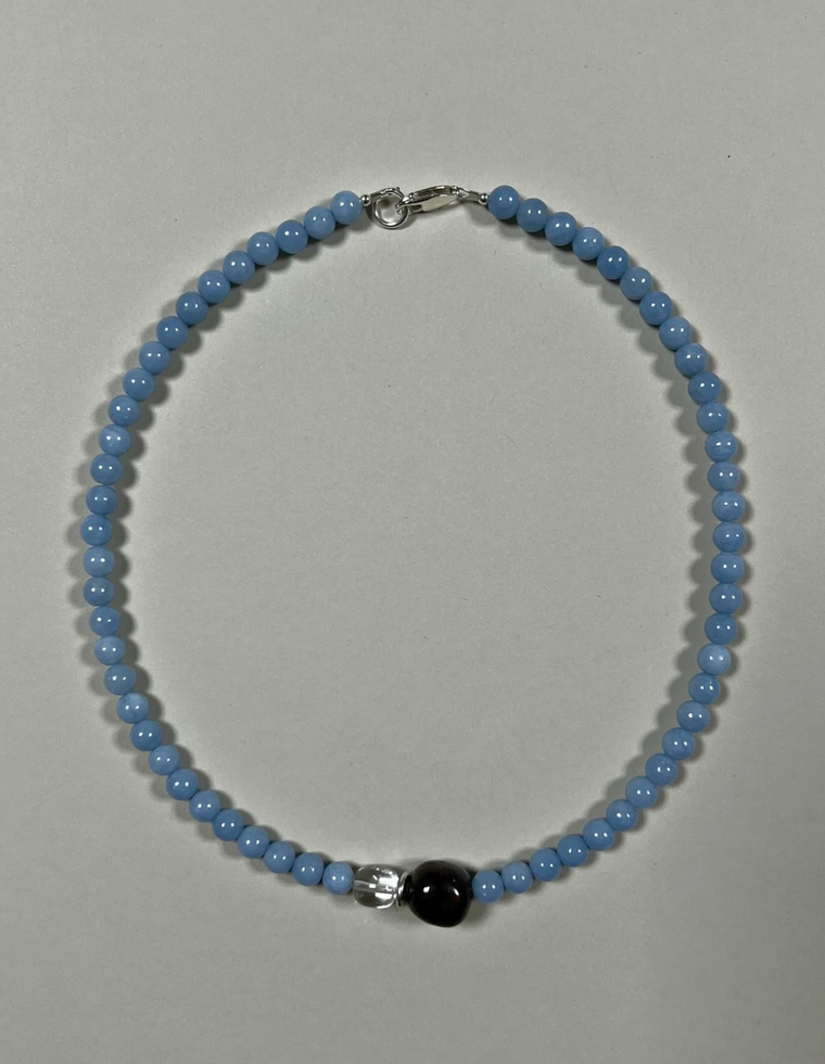 Elowis - Angelite and Red Jasper Necklace