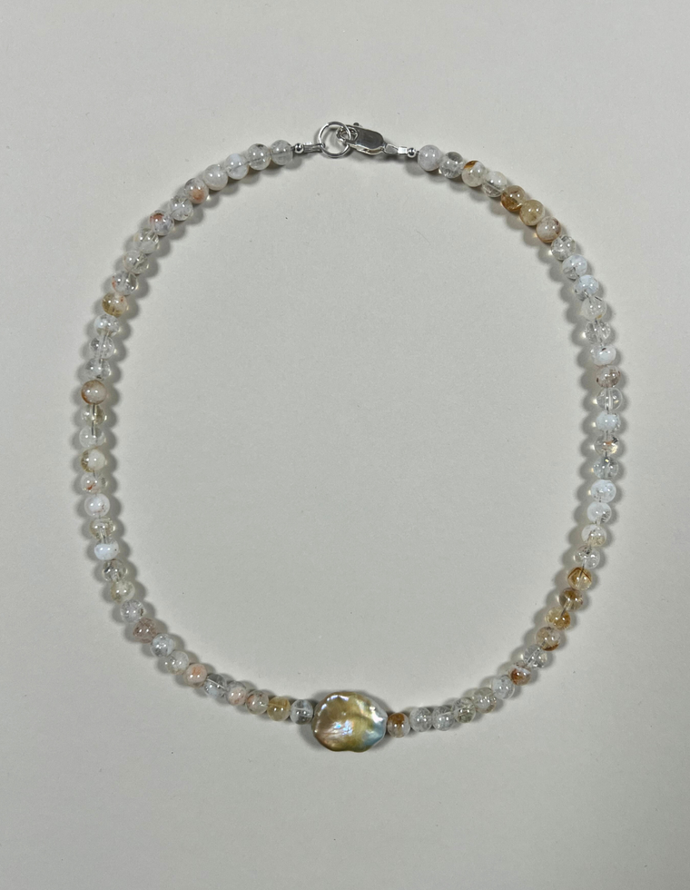 Elowyn II - Quartz & Pearl Necklace