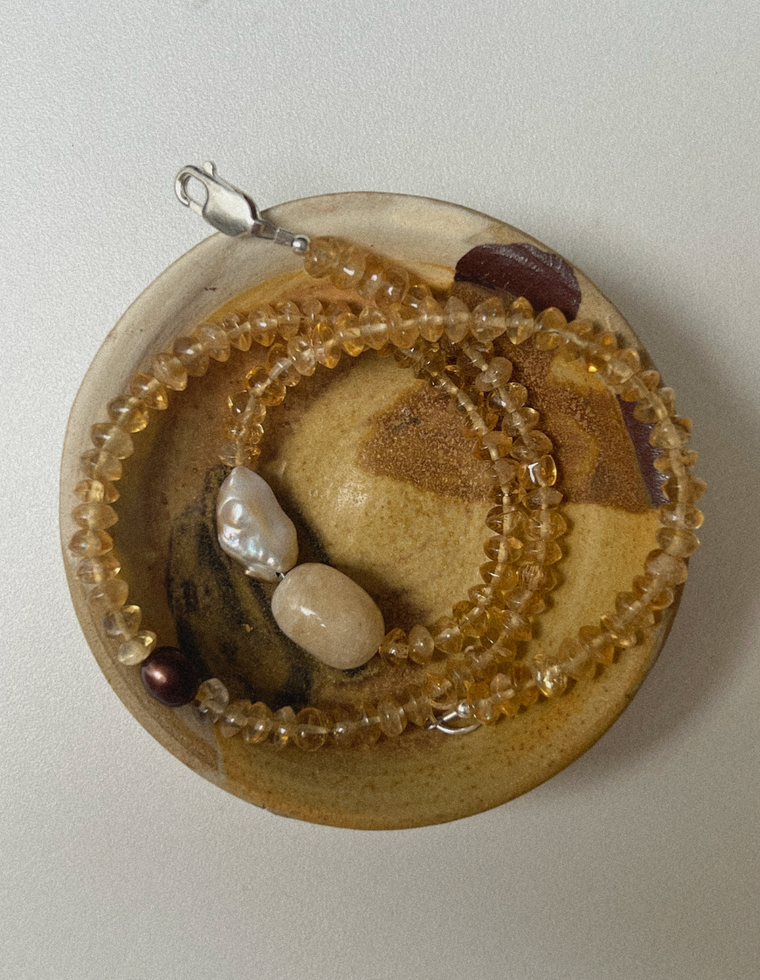 Oralya - Citrine & Beryl Necklace