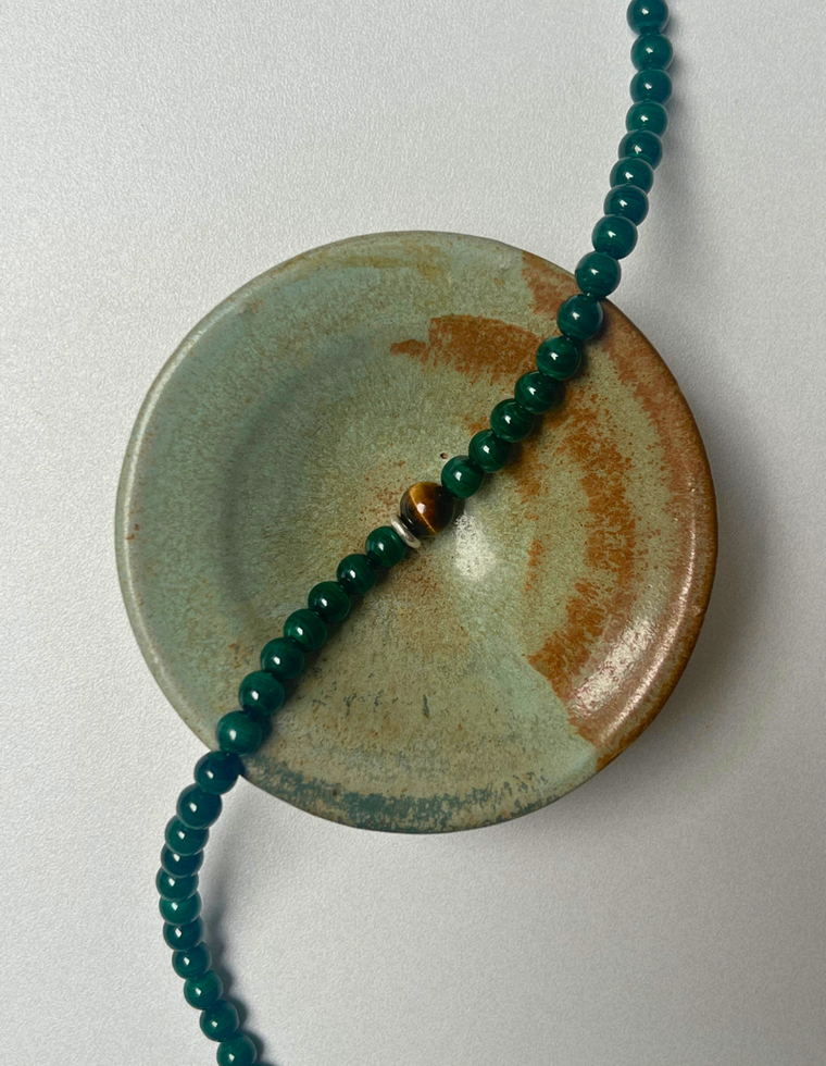 Earth Hold 1 - Malachite & Tiger Eye Necklace