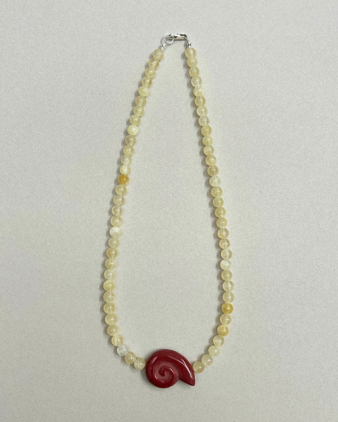 Harvest 13: silk jade whorl necklace, hand-strung by Palm of Feronia, photo 4