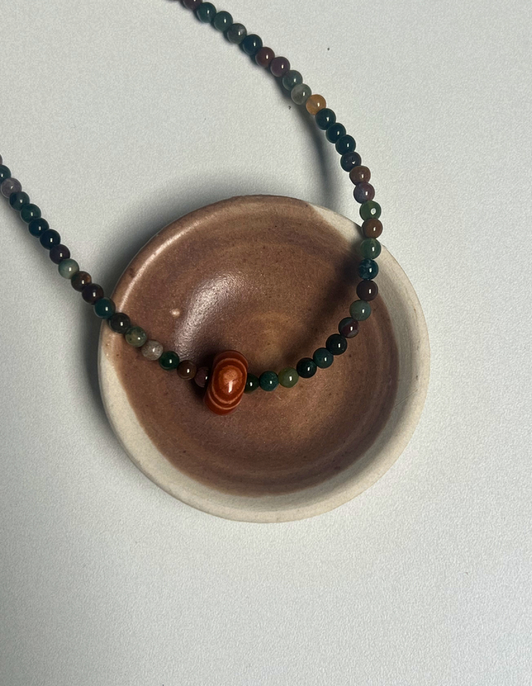 Drift 1 - Indian Agate & Red Jasper Necklace