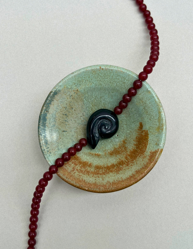Axis 3 – Carnelian Whorl Necklace