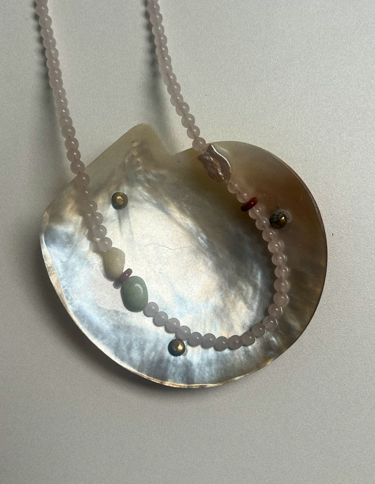 Trove 9 - Rose Quartz & Pearl Necklace