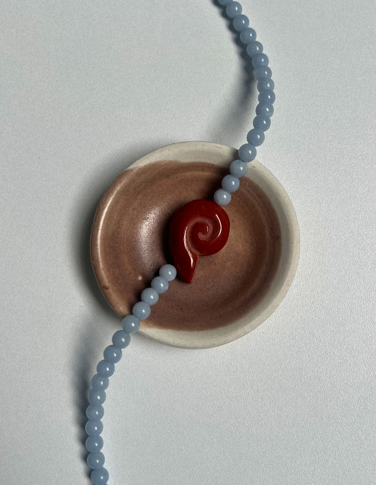Fresco 13 - Angelite Whorl Necklace