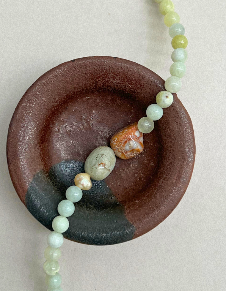 Collected 12 – Green Jade & Exotica Jasper Necklace