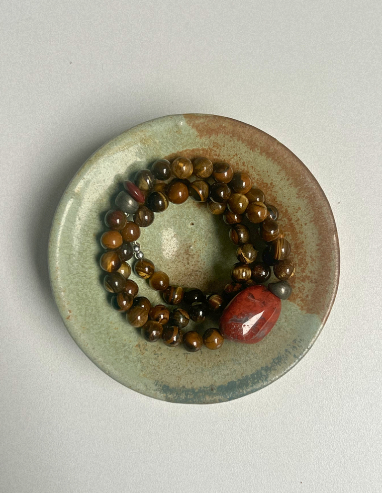 Fragment 5 - Tiger Eye & Red Jasper Necklace