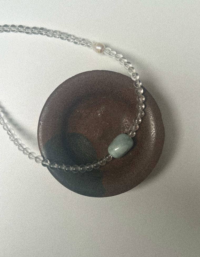 Vaelora - Clear Quartz & Beryl Necklace