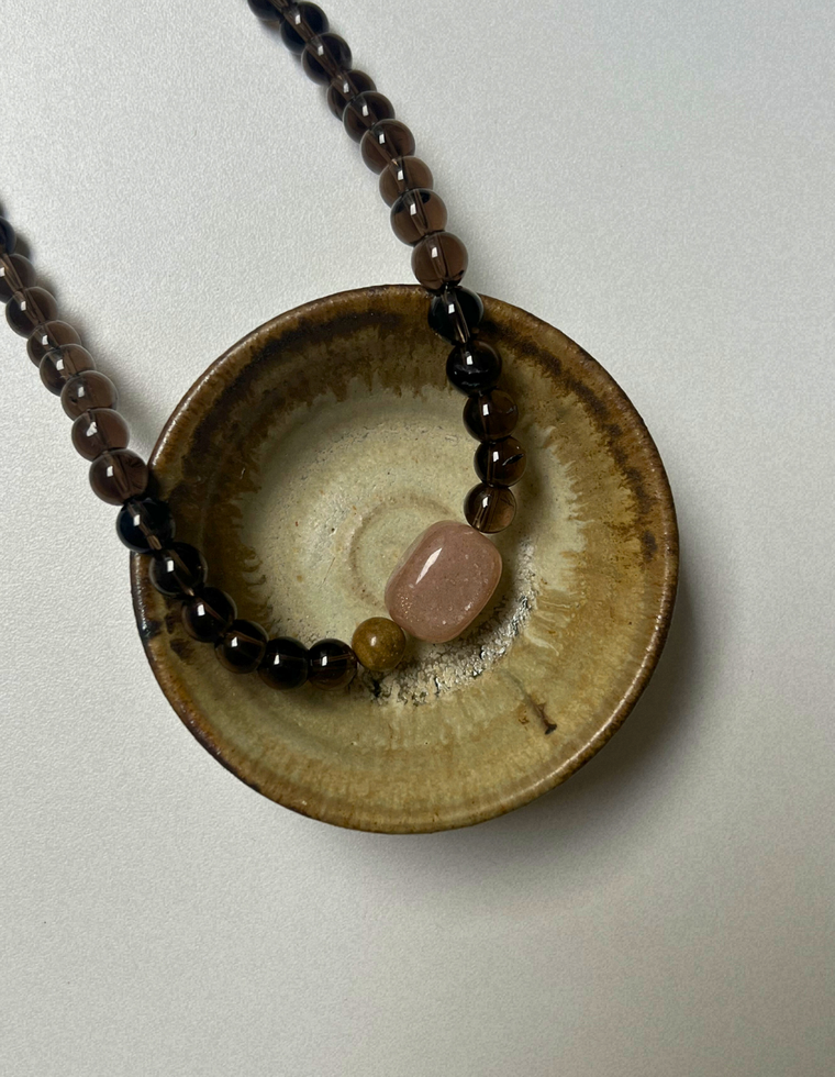 Element 2 - Smoky Quartz & Moonstone Necklace