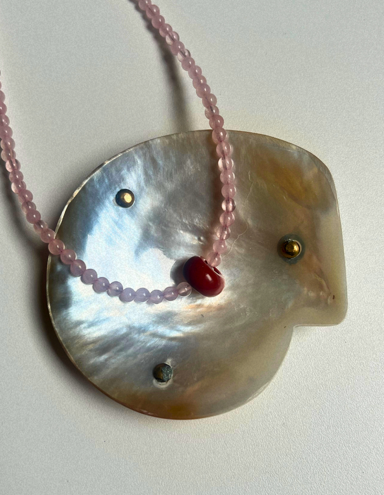Idle Hands 23 - Rose Quartz Movement Necklace