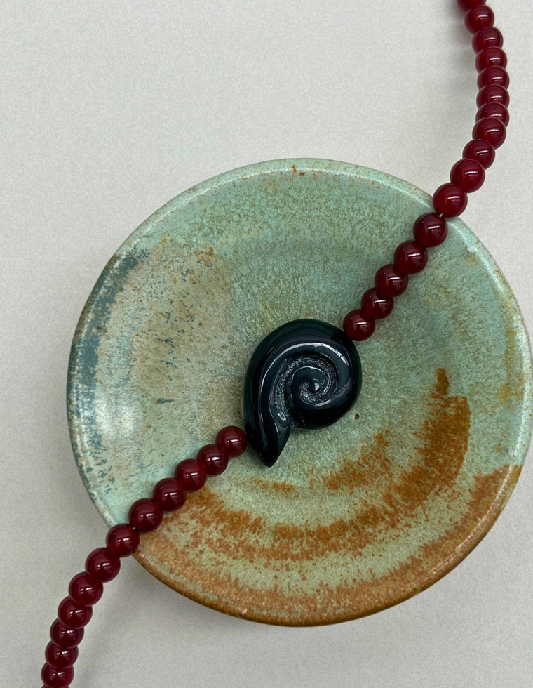 Axis 3 – Carnelian Whorl Necklace