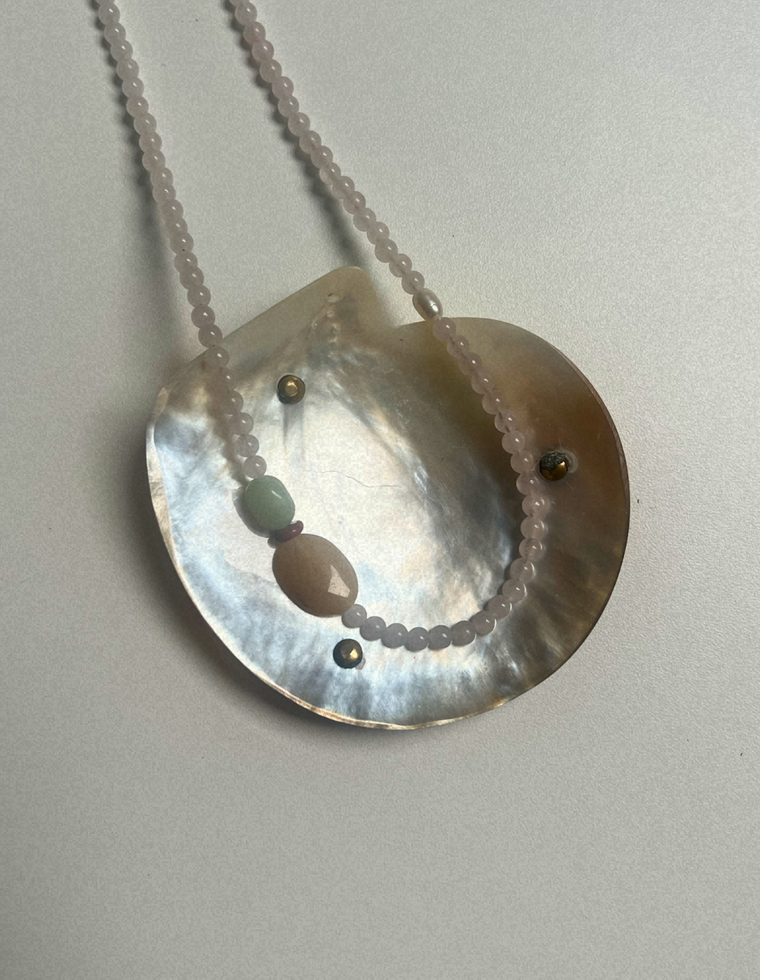 Trove 10 - Rose Quartz & Topaz Necklace