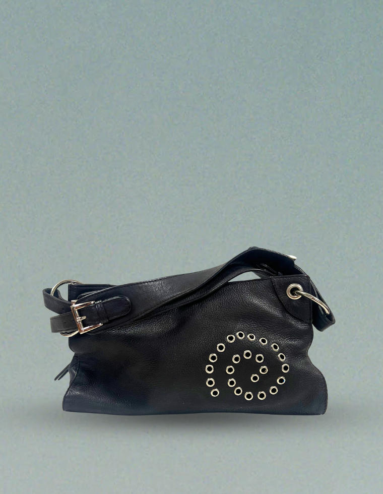 Spiral Stud Vintage Leather Bag / Piece 27