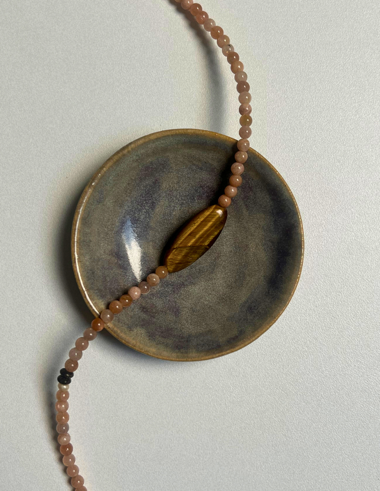 Commonplace 14 – Sunstone & Tiger's Eye Necklace