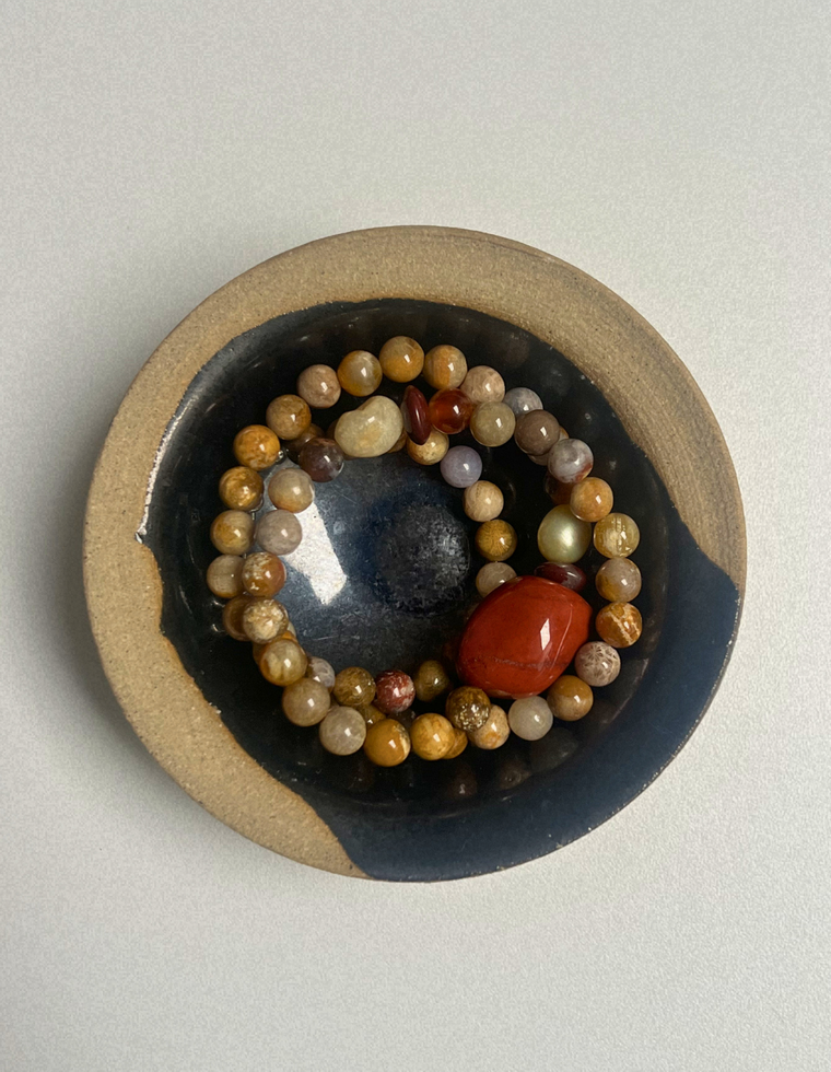 Fragment 6 - Fossil Coral & Red Jasper Necklace