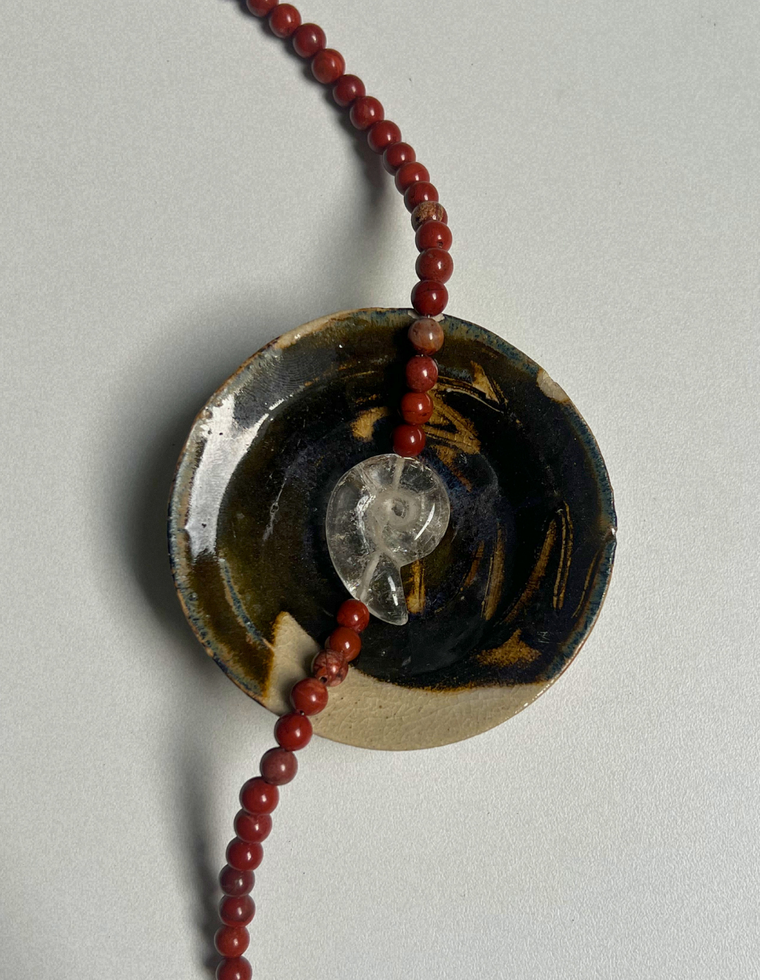 Tempera 11 - Red Jasper Whorl Necklace