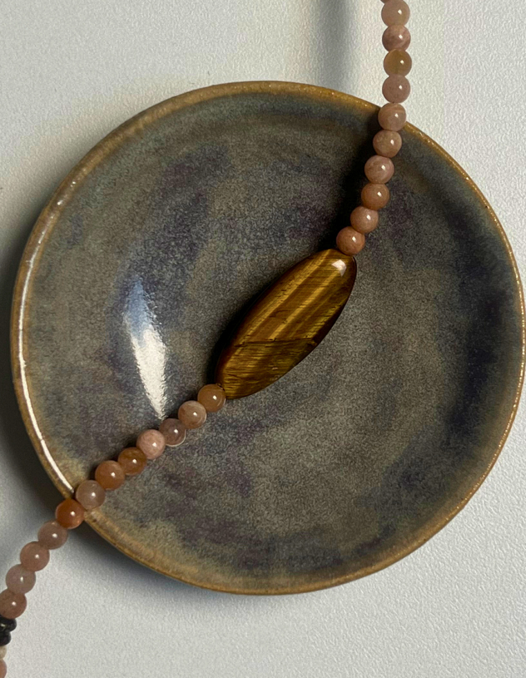 Commonplace 14 – Sunstone & Tiger's Eye Necklace