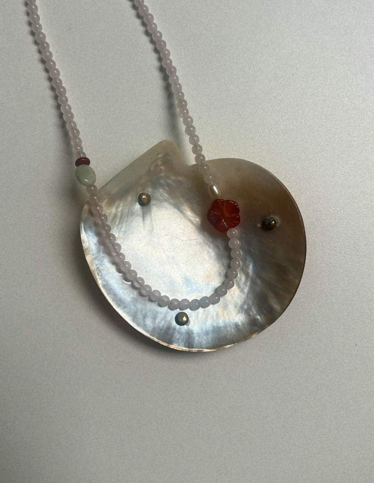 Trove 8 - Rose Quartz & Carnelian Necklace
