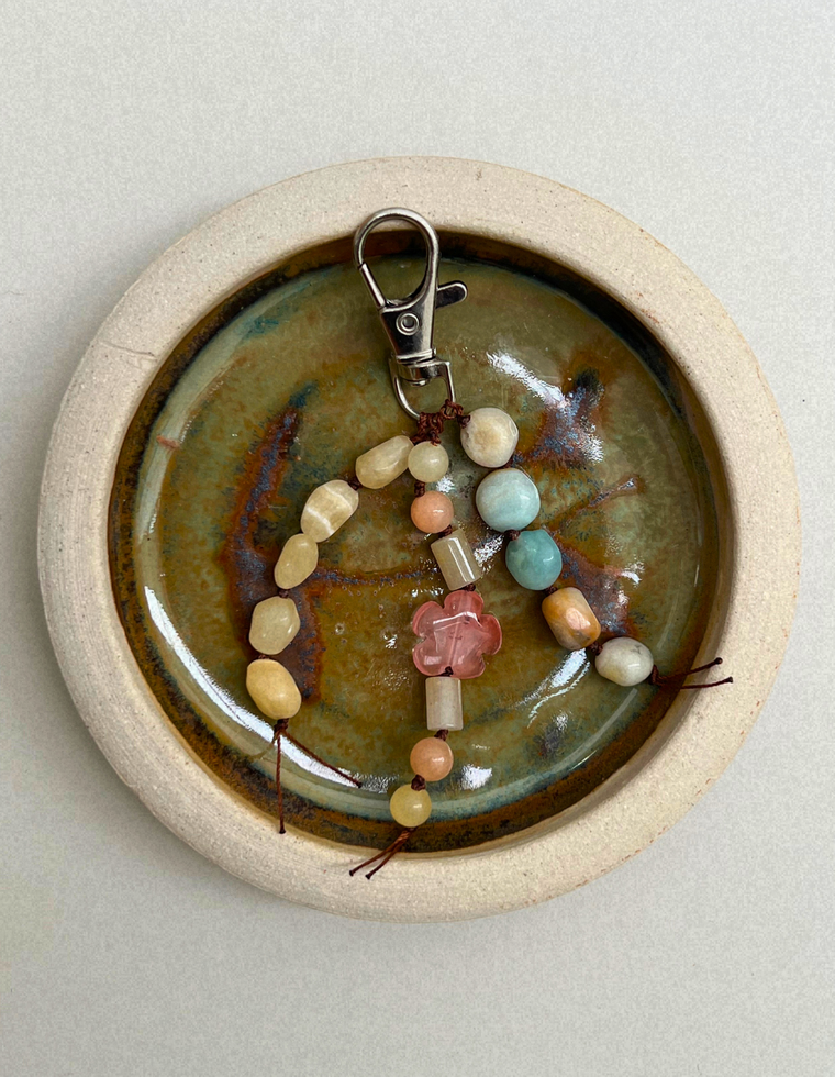 Stoned Charm - Yellow Aventurine & Flower Amazonite