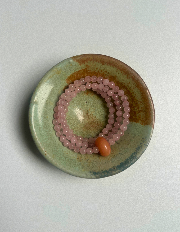 Idle Hands 24 - Rose Quartz Movement Necklace