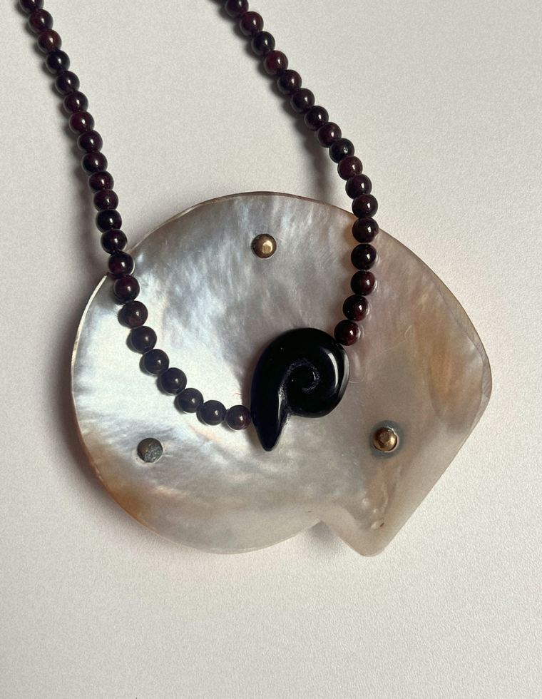 Counterpoint  7 – Garnet Whorl Necklace