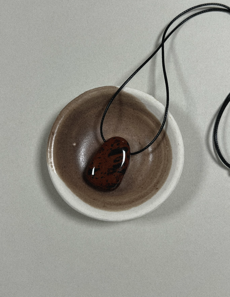 Calenthe II - Mahogany Obsidian Forma Pendant