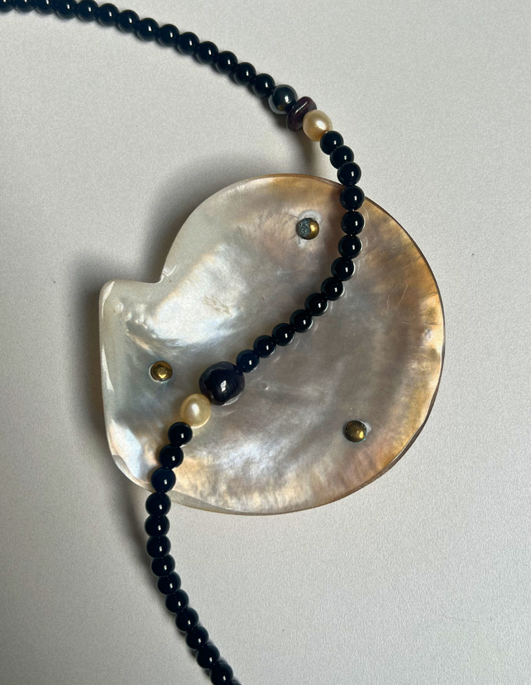 Counter 10 - Onyx & Garnet Necklace