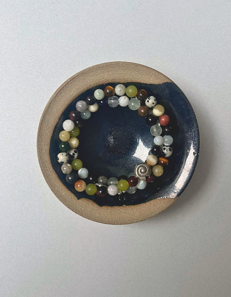 Gathered 16 - Found Mix Spiral Necklace