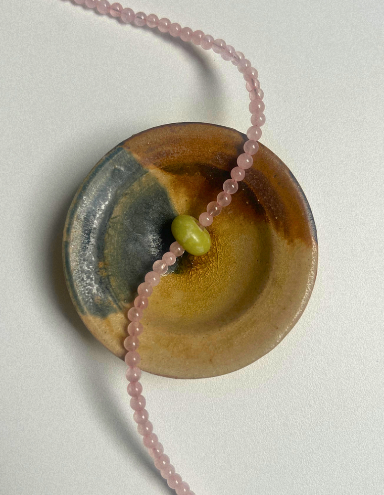 Idle Hands 25 - Rose Quartz Movement Necklace