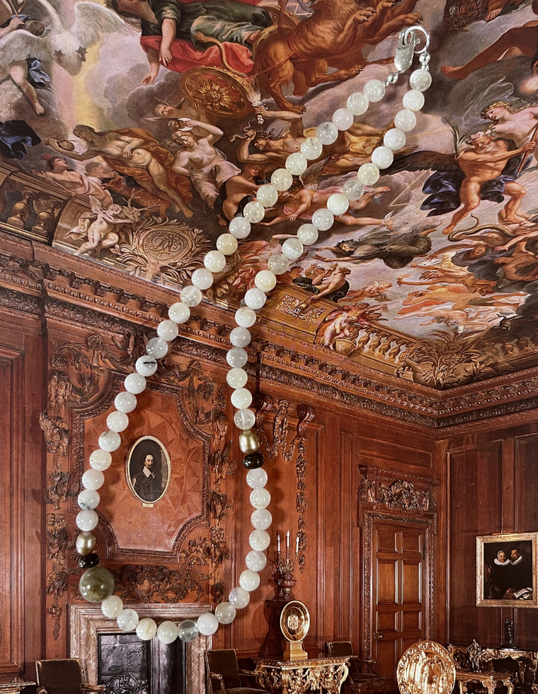 Phorine - Moonstone & Jade Necklace