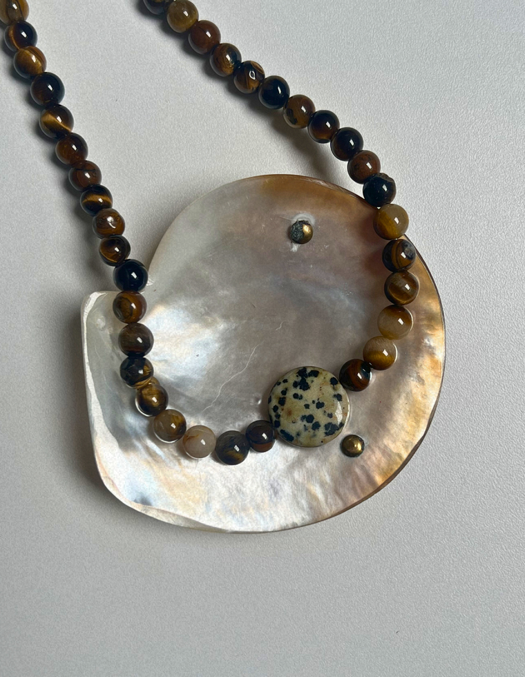 Relic 4 - Tiger Eye & Dalmatian Jasper Necklace