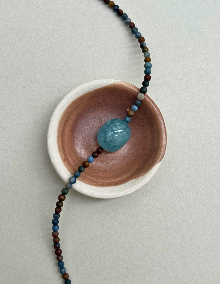 Cairn 30 – Dumortierite & Blue Beryl Necklace