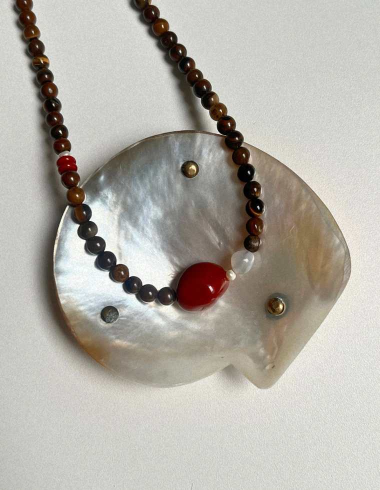 Counterpoint  14 – Tiger's Eye & Red Jasper Necklace