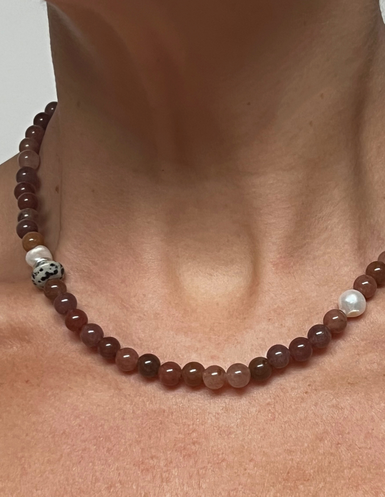 Melian - Aventurine & Pearl Necklace